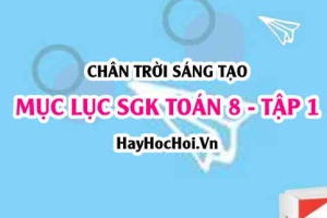 Mục lục SGK Toán 8 tập 1 Chân trời sáng tạo - Lý thuyết và bài tập Toán 8 tập 1 Chân trời sáng tạo